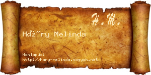 Háry Melinda névjegykártya