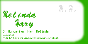 melinda hary business card